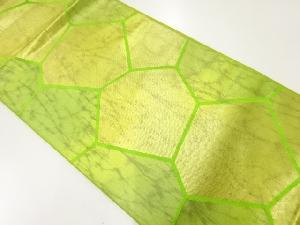 リサイクル　変わり亀甲模様織り出し袋帯